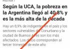 La pobreza,sigue siendo menos que la que dejó  del 40,8 Macri y Poggi
