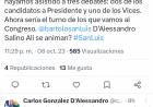 Un desesperado Cacace quiso debatir,  D Alessandro lo acusó de casta y se fue a la baraja. EL PJ podría ser sorpresa .Abdala dice que Cacace sale tercero .