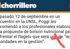 Mientras Alberto liquidó la pobreza con mejores sueldos, Poggi le encargó a Moriñigo  que le diga  que bolsón de mercadería debe repartir cuando asuma