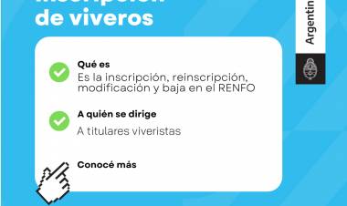 ¿Tenés un vivero? Inscribite en el registro nacional