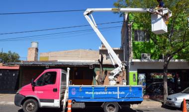 CIUDAD DE SAN LUIS: se colocaron más de 7500 luces LED