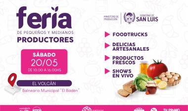 EL VOLCÁN: este sábado llega “La Feria en tu Pueblo”