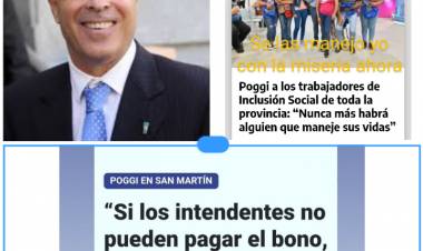 Poggi atacó a los Intendentes por la miserable Coparticipación que les da.Es inaudito dice Bartolo Abdala, porque cada vez recibe más. Otro verso a la miseria de Inclusión .Ayala de La Punta acorralado.