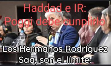 Haddad: Poggi debe cumplir con su lema "con los Rodríguez Saá no voy ni a la esquina".Adolfo no puede ser parte de la coalición 