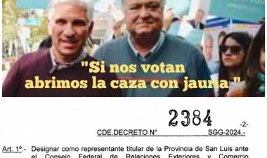 La promesa de Poggi Bridger de abrir la caza por qué los voten que no está.Harold es ñoquis actual y él Gobernador logró 15 mil votos más, mintiendo.