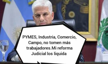 La reforma Judicial de Poggi, liquida a PYMES , a la Industria y al Comercio .La perentoriedad es absoluta.La aplicación sobre juicios pendientes es inconstitucionalidad 