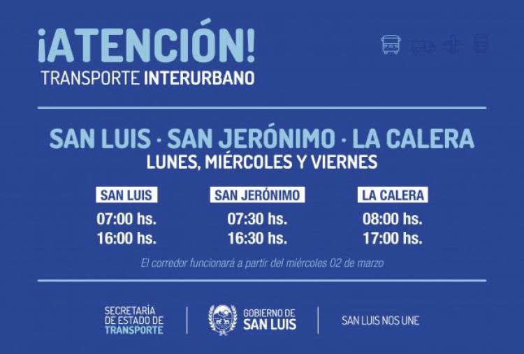 Reestablecen el corredor San Luis-San Jerónimo-La Calera