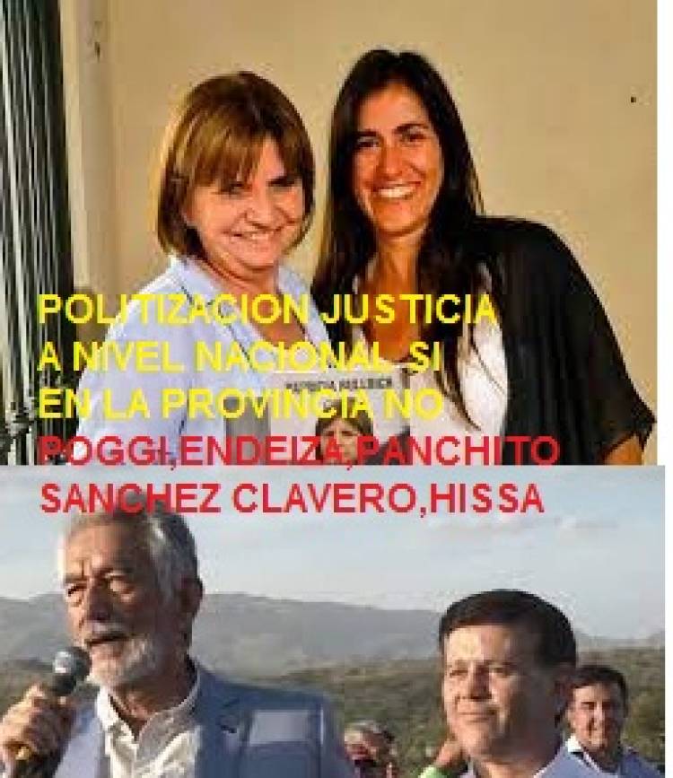El aval hipòcrita de la oposiciòn de San Luis al manejo de la Justicia Nacional.Aca no, allà si.Impunes 