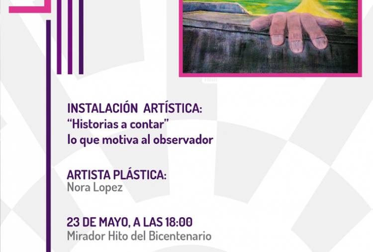 Muestra de Nora López en el Hito del Bicentenario