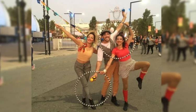 El grupo "Imaginaria teatro" actuó en Tecnópolis