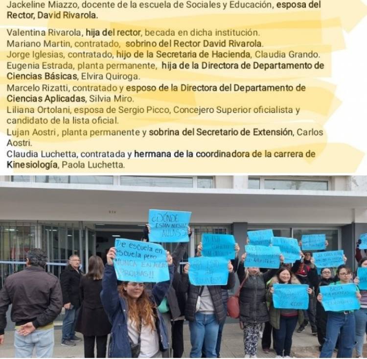 La.UNVIME, la cueva de familiares de Rivarola y sus amigos . Vergüenza institucional sin aulas , pero con oficinas para ellos .PYME familiar de varios .