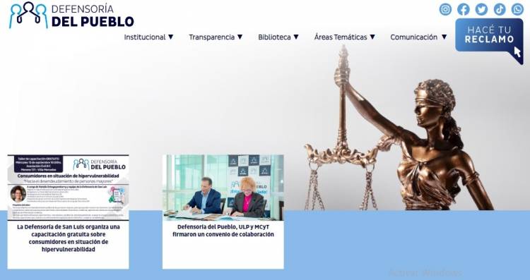 La Defensoría del Pueblo ya cuenta con su página web
