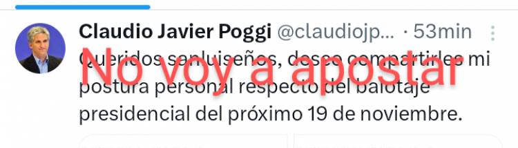 POGGI libera a su electotado.La crítica a MILEI por pretender sacar la Coparticipación que haría inmanejable la Provincia.El buen concejo de Alberto de que no apostara que siguió.