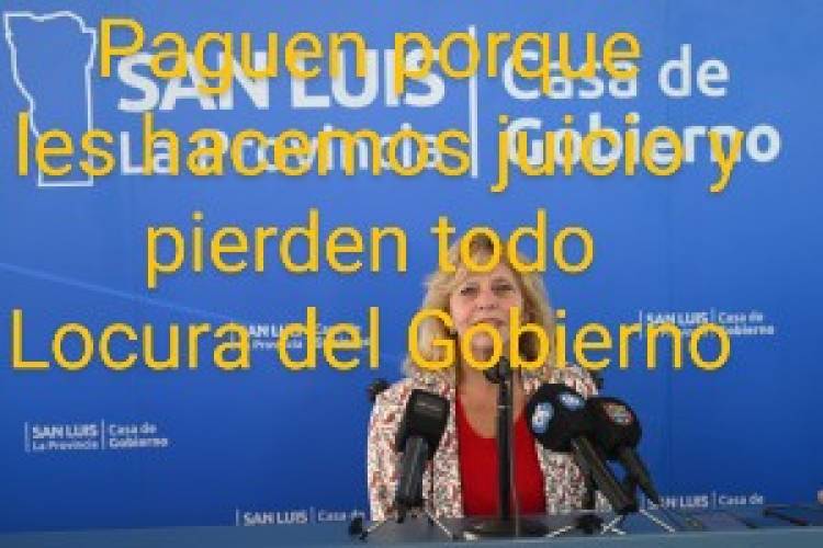 El Gobierno amenaza con juicios a deudores que no entren a la moratoria. Innecesario anuncio, en un momento crítico de los Sanluiseños 
