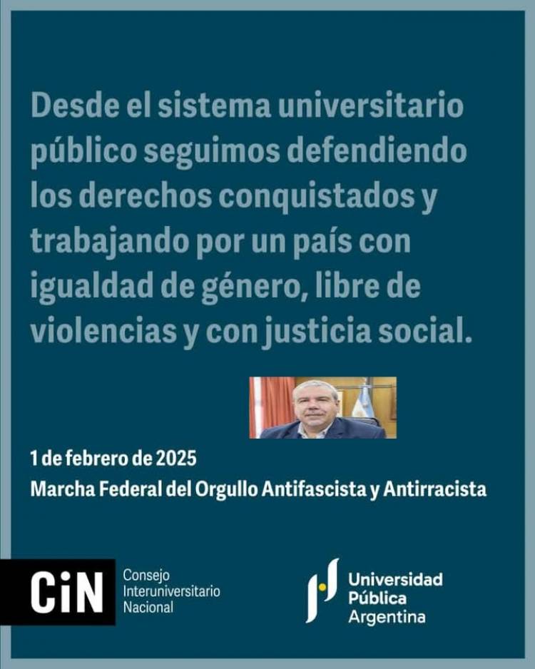 Moriñigo y su CIN, apoyan la marcha antifascista, antiviolencia contra MILEI del 1 E.