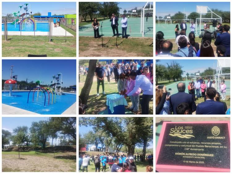 Daract hace Historia.Balneario Los Sauces es realidad .Con los recursos de los Daractense. Domínguez y un legado para la historia.Poggi y otro golpe bajo a Justo Daract por mezquindad .