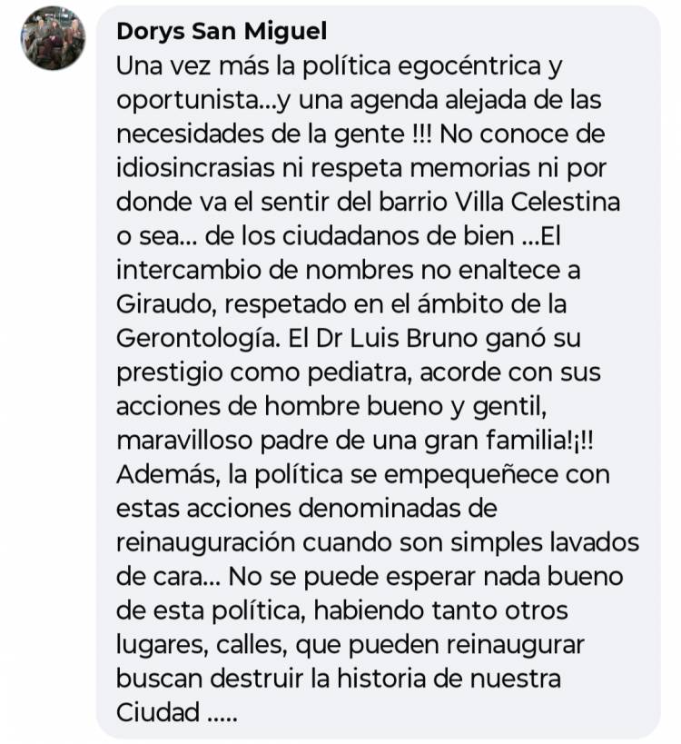 CAPS de Villa Celestina .Cuestionan el cambio de nombre del Dr Jorge Bruno familiares y los vecinos . Polémica innecesaria por política  y una lavada de cara .