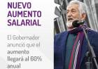 Aumento del 46 % al 60 %  en Administración Pública 