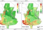Mapas sobre la cantidad de agua que puede retener el suelo