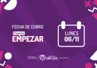  El Programa Empezar cobrará el lunes 6 de noviembre