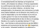 Sigue el caos en Salud.En Tilisarao-Merlo sino estás por morirte no te atienden. La paciente terminó en Río Cuarto .La gente ya se anima a contarlo.
