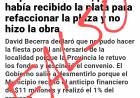 Las mentiras de Poggi sobre Saladillo.Le debe un millón de la obra y le rescindió sin causa.El Municipio le reclamó lo que le debe.El recurso que no quieren mostrar  y duele. Los 4 millones que no les paga.La.renuncia al construyendo los sacó .