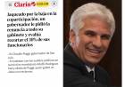 Clarín dice que Poggi está jaqueado por la baja de Coparticipación y la presión de Adolfo de que suba los sueldos. Afirman que tiene que sacar él 30 por ciento de funcionarios.