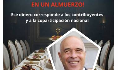 Abdala: la doble moral de Poggi . Gasta 43 millones de los Sanluiseños  en un almuerzo, mientras la gente no llega a fin de mes .En una festichola no se declama la industria, en políticas públicas , que es lo que no hacen .