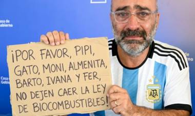 Trombotto con lágrimas, le pide a los Legisladores Nacionales que no voten la modificación de la ley de Biocombustibles.