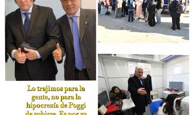 Abdala:trajimos él micro con lentes y controles con él Presidente Milei por él abandono de San Luis en la Salud Pública para la gente,  no para que se saque fotos Poggi  que abandonó la Salud Pública. Miles de lentes hicimos .