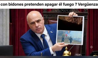 Abdala: la falta de previsión del Gobierno, provoca desastres como él de Estancia Grande. Agradezco él sacrificio de los Bomberos que sin nada, hacen mucho ".