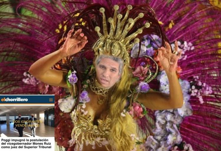 Raúl Laborda y el disfraz de Carnaval de Poggi