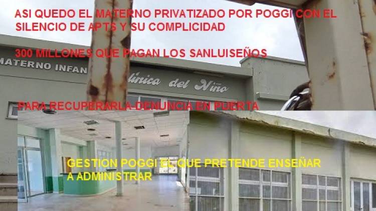 Poggi y la Privatizaciòn de la Maternidad DOSEP.Un escàndalo de 300 millones que debe denunciarse, con complicidad de APTS