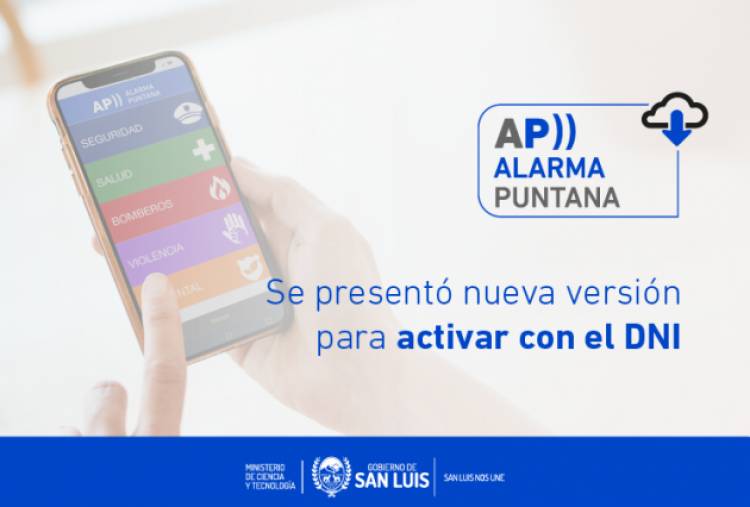 Alarma Puntana: nueva versión para activar con el DNI