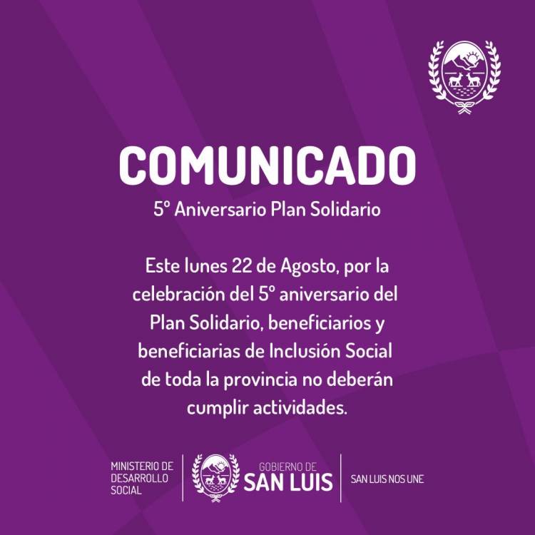 Inclusión Social no tendrá actividades este lunes