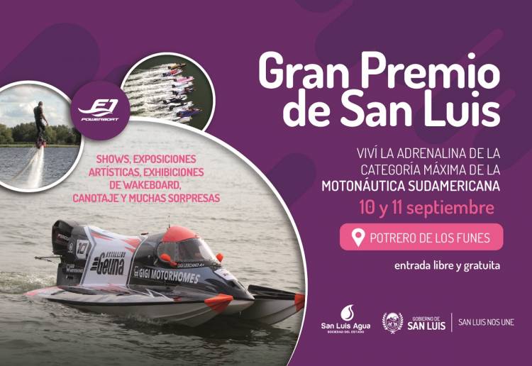 MOTONÁUTICA: F1 PowerBoat en Potrero de los Funes