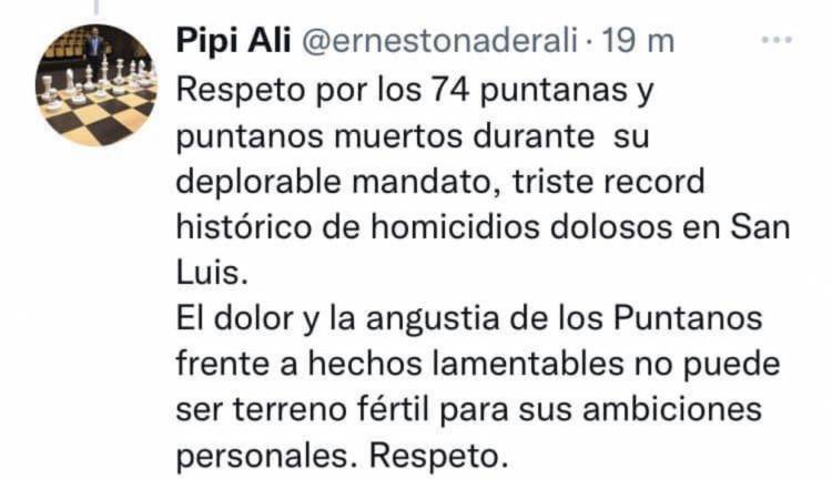 PIPÍ ALI: Poggi tuvo 74 homicidios dolosos en su gestión y habla de idoneidad .Dato mata relato 