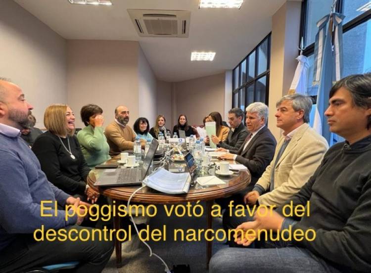 El poggismo a favor del narcomenudeo.Votó en contra de control provincial que según Rachid, es de hecho.Vergonzosa actitud 