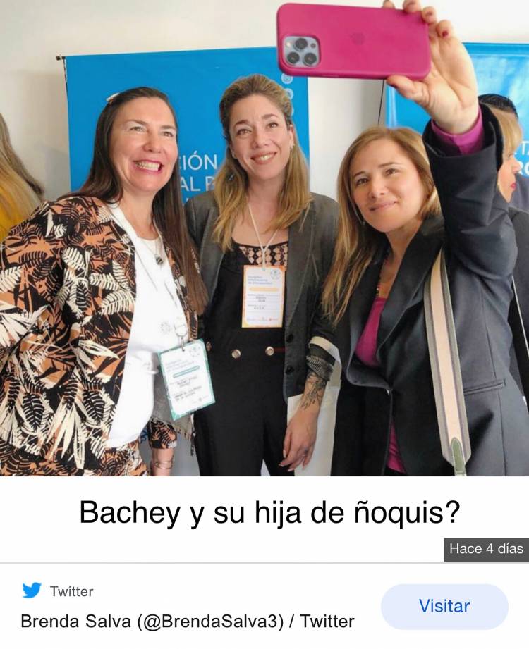 Bachey y otro escándalo “tiene a su hija de ñoquis “ Fuerte acusación del poggismo de base con razón 