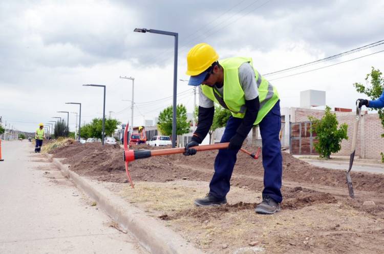 Obras en el barrio Mirador del Portezuelo