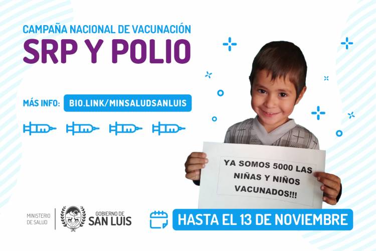 Ya vacunaron a más de 5000 niños en toda la provincia