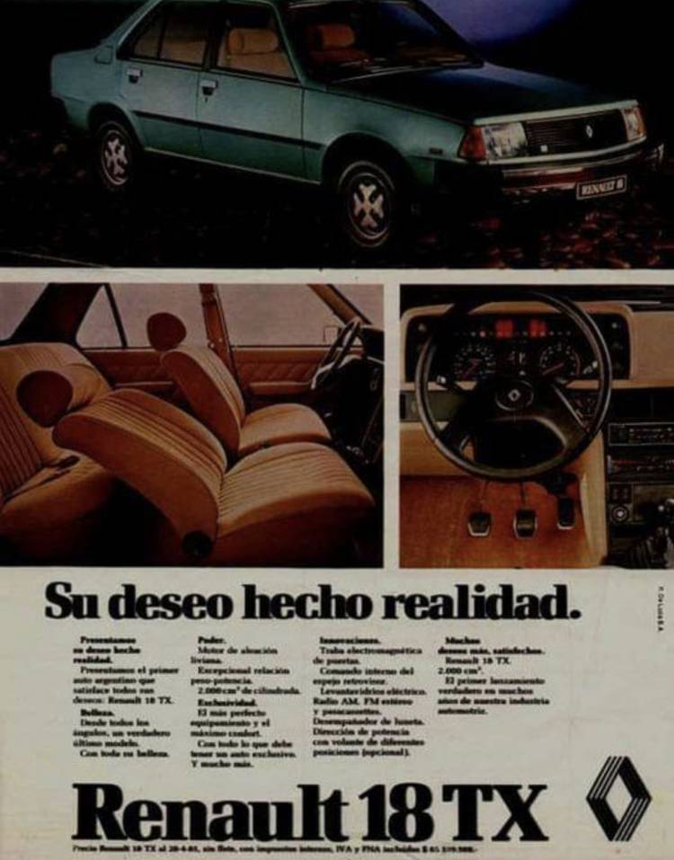 EN 1980 NACIA EL RENAULT 18 EN ARGENTINA-Su historia