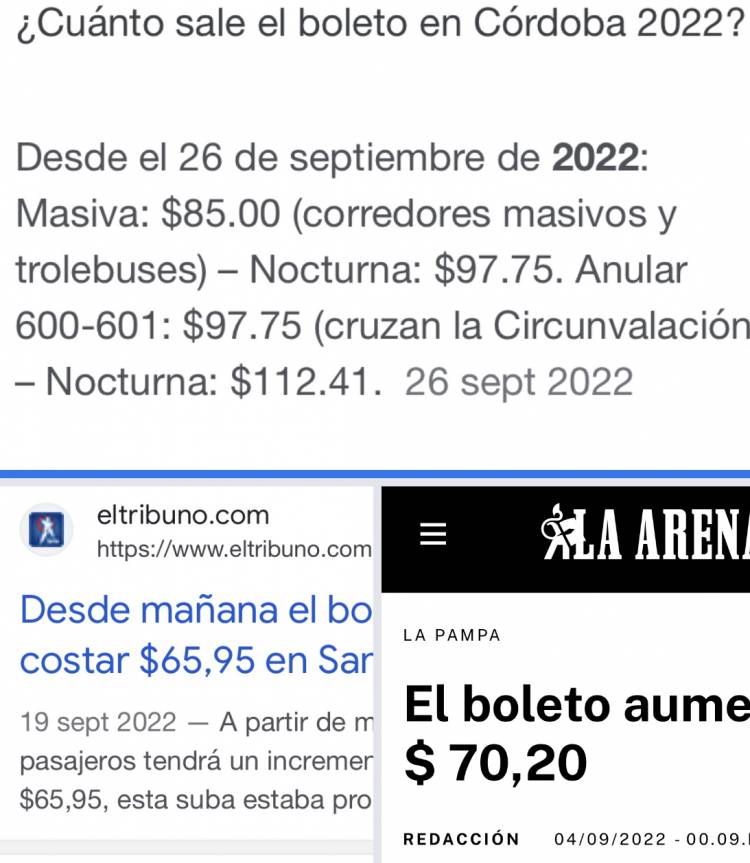 El valor del transporte de San Luis es inferior a Córdoba, Jujuy o La Pampa . Ni con el aumento a Enero que propone Tamayo los supera .Opereta de bobos 