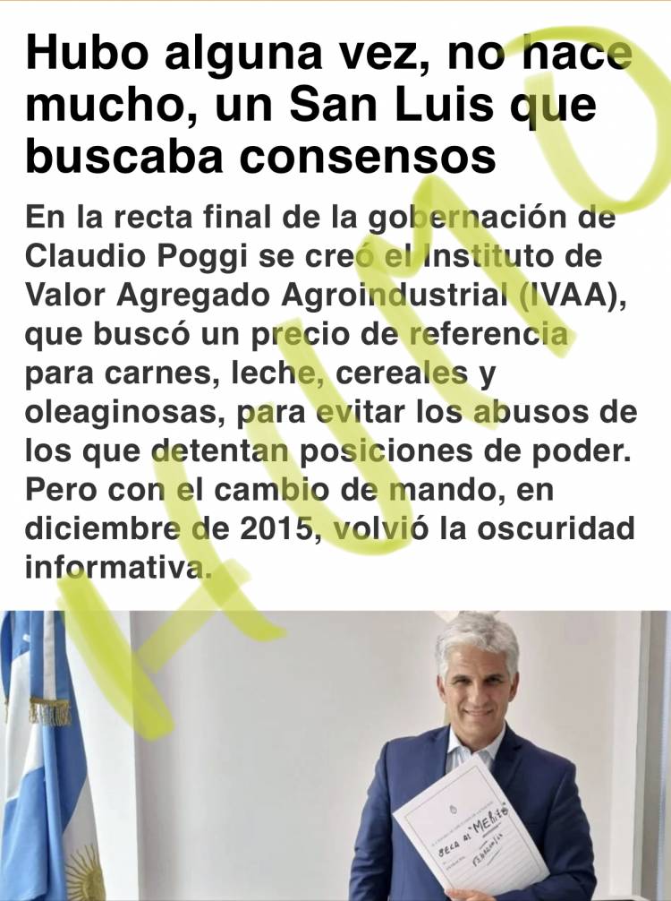 IVAA.Una farsa de Hacerle creer a la gente que San Luis podía regular precios nacionales e internacionales .