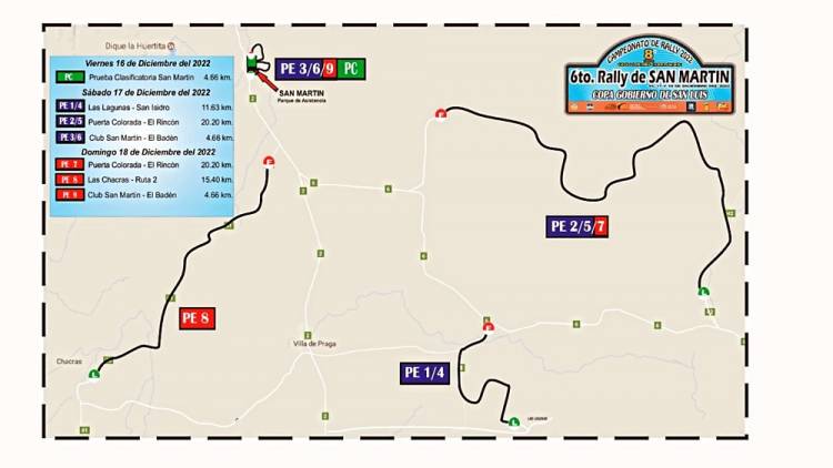RALLY PUNTANO: San Martín, sede del Gran Premio Coronación
