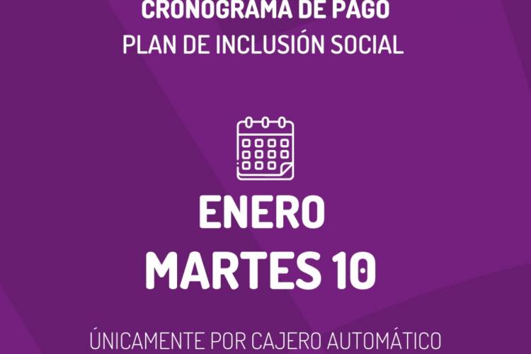El próximo martes cobrarán los beneficiarios de Inclusión