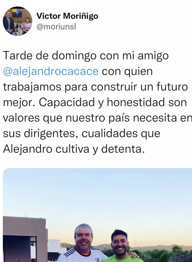 Moriñigo con Cacace.Se necesitan políticos  honestos y con capacidad.La Construcción Radical propia en marcha .
