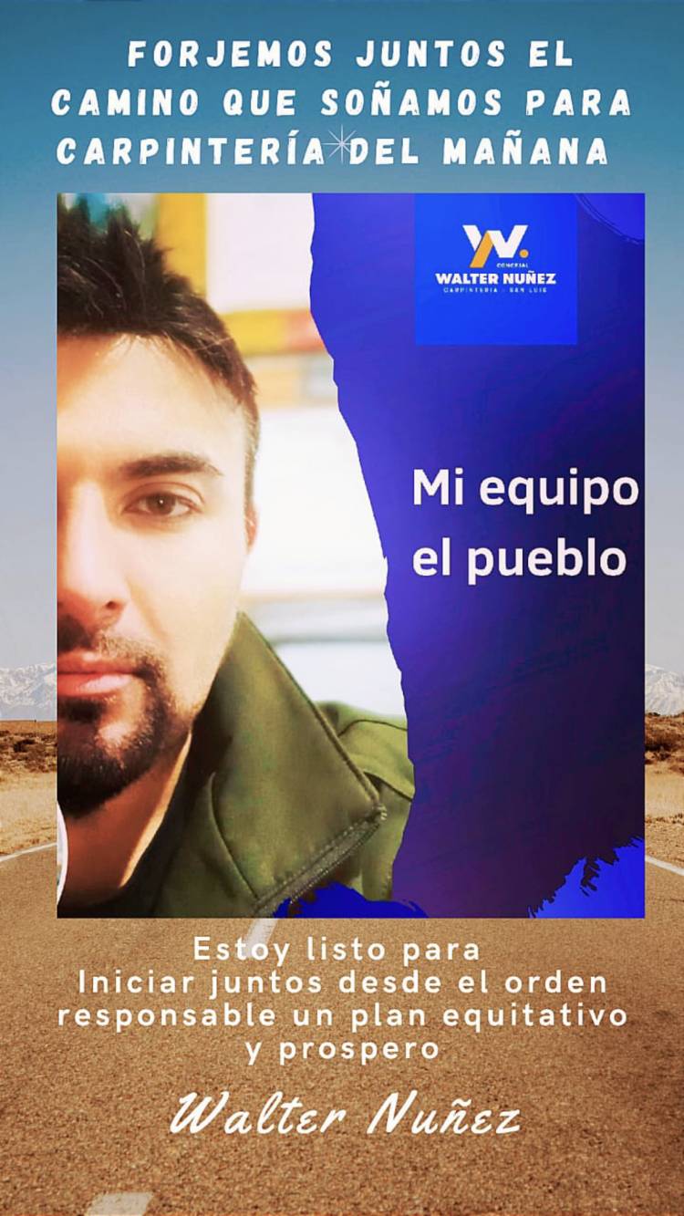 Walter Nuñez, el distinto que quiere Gobernar Carpintería. Organización profesional para el crecimiento 