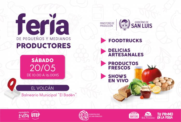 EL VOLCÁN: este sábado llega “La Feria en tu Pueblo”