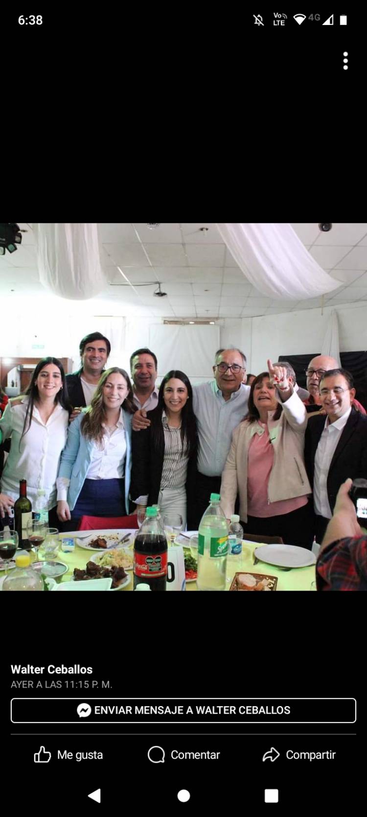 El Ceballismo en Santiago,  con el colado de Charly Pereyra, Nosostros ganamos San Luis con ella,  contra POGGI que no tuvo foto.Walter es el que define la campaña en San Luis de JxC.